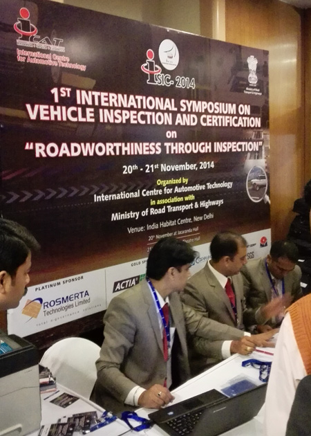 Our company sent staff to attend the annual meeting of automobile detection technology hosted by the Ministry of Transport of India